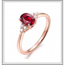 Stunning Ruby & Diamond Rose Gold Ring